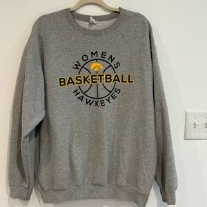 Gildan Gray Women's Basketball Crew Neck Sweater